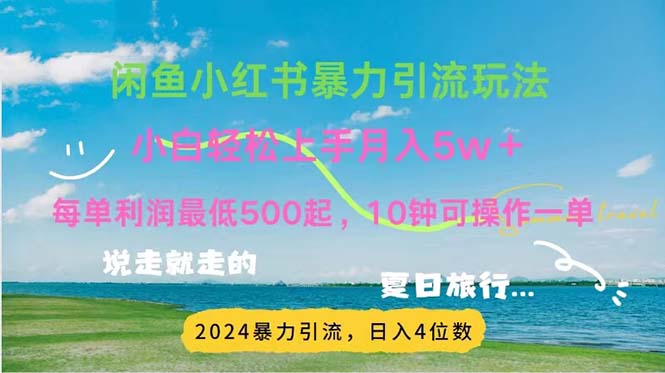（11650期）2024暑假赚钱项目小红书咸鱼暴力引流，简单无脑操作，每单利润500+，…-网创资源站