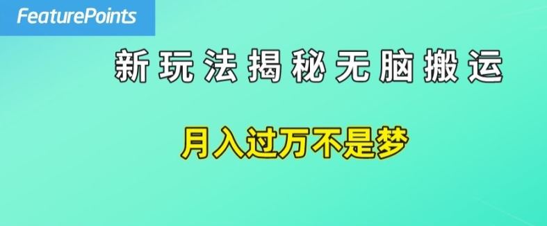 简单操作，每天50美元收入，搬运就是赚钱的秘诀【揭秘】-网创资源站