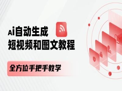 AI自动生成短视频和图文课程，全方位手把手教学-网创资源站