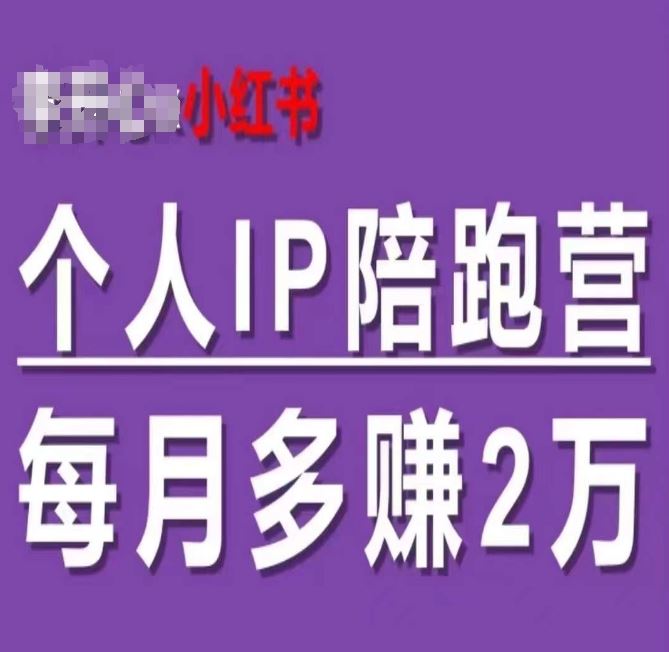 小红书个人IP陪跑营，60天拥有自动转化成交的双渠道个人IP，每月多赚2w-网创资源站