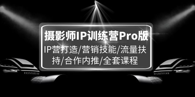 （11899期）摄影师IP训练营Pro版，IP营打造/营销技能/流量扶持/合作内推/全套课程-网创资源站