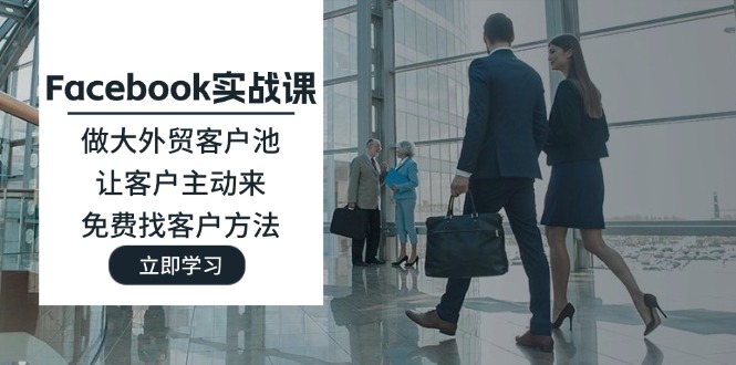 （11913期）Facebook实战课：做大外贸客户池，让客户主动来，免费找客户方法-网创资源站