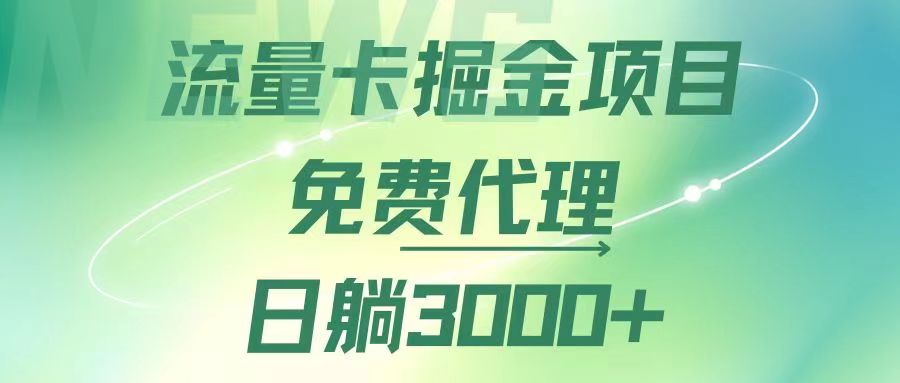 （12321期）流量卡掘金代理，日躺赚3000+，变现暴力，多种推广途径-网创资源站