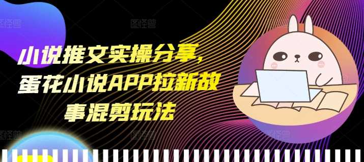 小说推文实操分享，蛋花小说APP拉新故事混剪玩法-网创资源站
