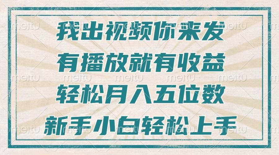 （13667期）不剪辑不直播不露脸，有播放就有收益，轻松月入五位数，新手小白轻松上手-网创资源站