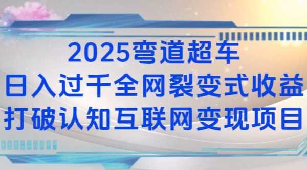 2025弯道超车日入过K全网裂变式收益打破认知互联网变现项目【揭秘】-网创资源站