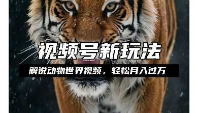 利用动物世界解说视频，赚分成计划收益，轻松月入过W，操作简单【揭秘】-网创资源站