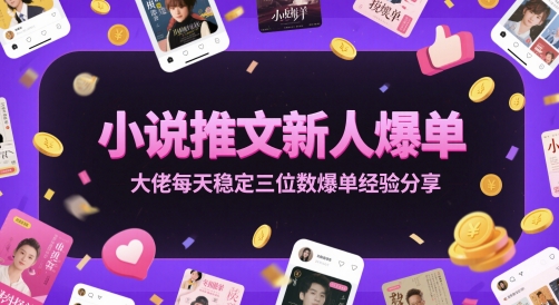 小说推文新人爆单大佬每天稳定三位数爆单经验分享-网创资源站