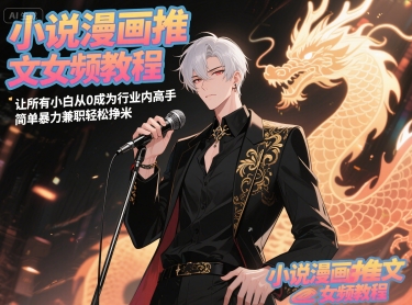 小说漫画推文女频教程，让所有小白从0成为行业内高手，简单暴力兼职轻松挣米-网创资源站