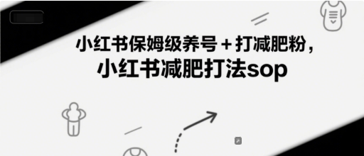 小红书保姆级养号+打减肥粉，小红书减肥打法sop-网创资源站