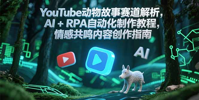 YouTube动物故事赛道解析，AI+RPA自动化制作教程，情感共鸣内容创作指南-网创资源站