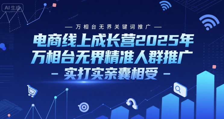 电商线上成长营2025年，万相台无界关键词推广-万相台无界精准人群推广-实打实亲囊相受-网创资源站