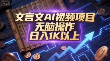 文言文AI视频项目，无脑操作，日入1K以上-网创资源站
