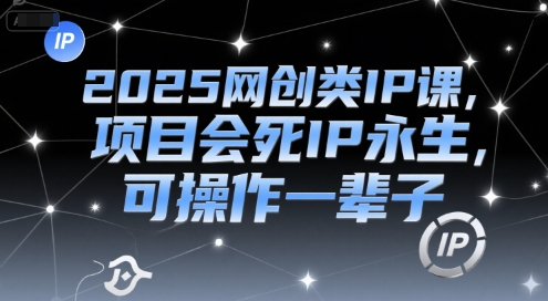 2025网创类IP课，项目会死IP永生，可操作一辈子-网创资源站