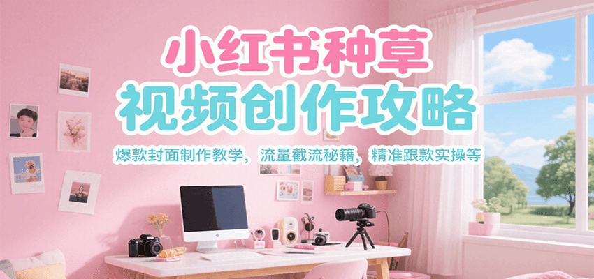 小红书种草视频创作攻略，爆款封面制作教学 ，流量截流秘籍 ，精准跟款实操等-网创资源站