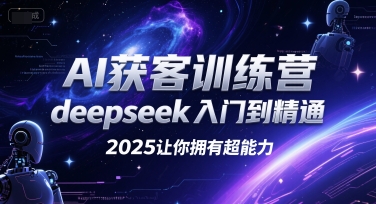 AI获客训练营，deepseek入门到精通，2025让你拥有超能力-网创资源站