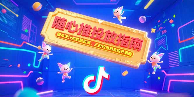 随心推投放指南，脚本设计加数据监测，三阶段自然流拉升策略-网创资源站