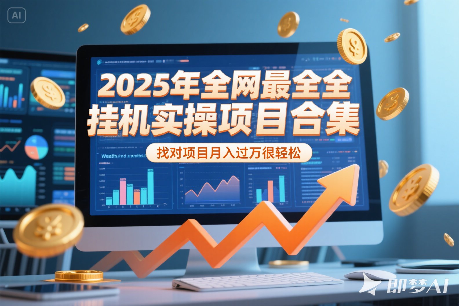 2025年挂机实操项目实操演练，挂机类型，AI直播类型，轻资产创业类型…-网创资源站