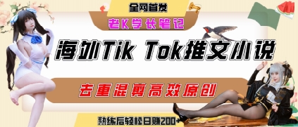海外tiktok小说推文暴力项目，高停留率，高转化率，上手后一天搞顿饭钱不是问题-网创资源站