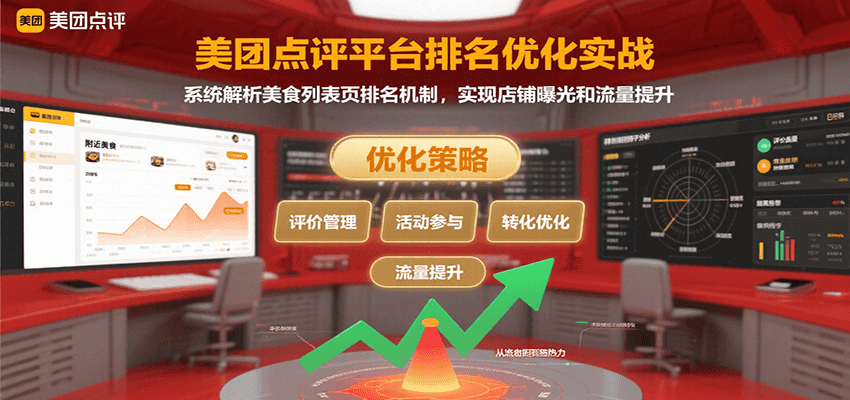 美团点评平台排名优化实战，系统解析美食列表页排名机制，实现店铺曝光和流量提升-网创资源站