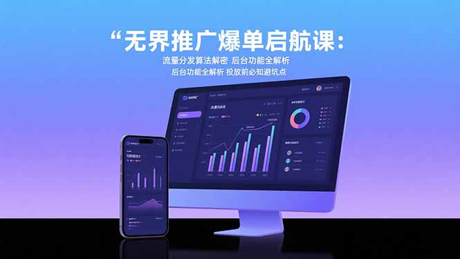 无界推广爆单启航课：流量分发算法解密 后台功能全解析 投放前必知避坑点-网创资源站