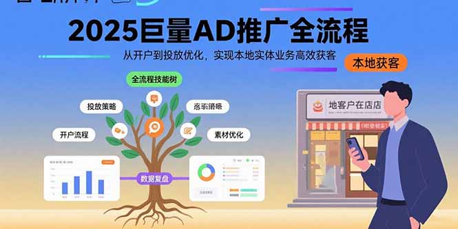2025巨量AD推广全流程，从开户到投放优化，实现本地实体业务高效获客-网创资源站