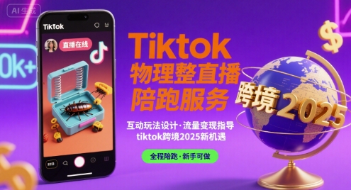 Tiktok物理整蛊直播陪跑服务-tiktok跨境2025-网创资源站