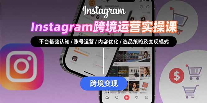 Instagram跨境运营实战：平台认知/账号运营/内容优化/选品策略及变现模式-网创资源站