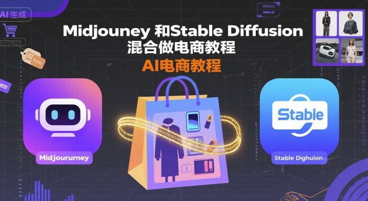 Midjourney和Stable Diffusion混合做电商教程-ai电商教程-网创资源站