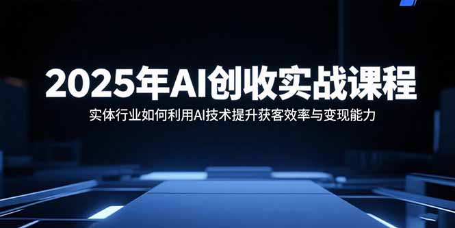 2025年AI创收实战课程：实体行业如何利用AI技术提升获客效率与变现能力-网创资源站