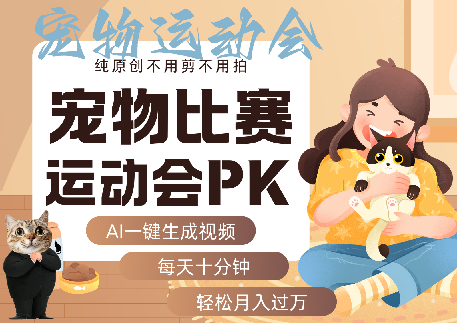 AI萌宠运动员跳水 射击 篮球 足球比赛 每天十分钟 附详细提示词文案库 代替做…-网创资源站