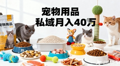 月变现40个！宠物用品私域运营的精准掘金之道玩法-网创资源站