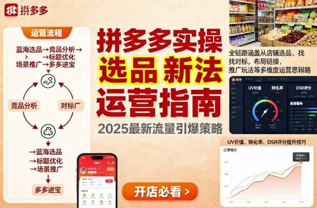 王校长9月12拼多多实操新玩法，全链路涵盖从店铺选品、找对标，布局链接，推广玩法等多维度运营思路-网创资源站