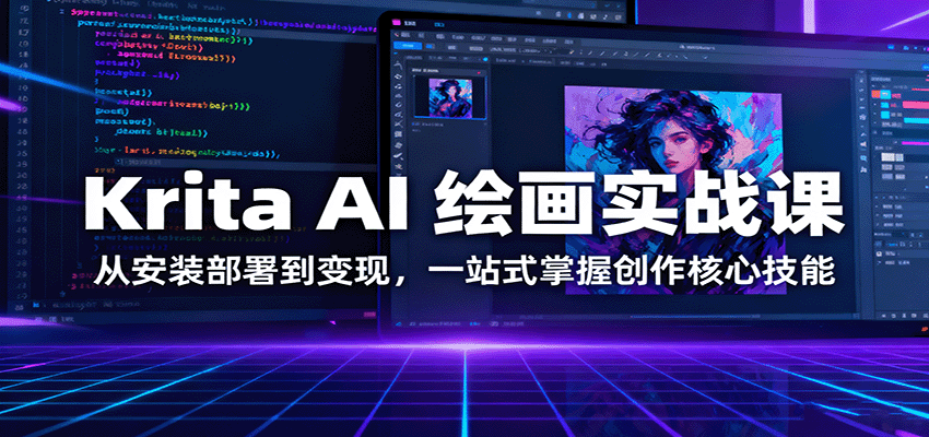 Krita AI 绘画实战课：从安装部署到变现，一站式掌握创作核心技能-网创资源站