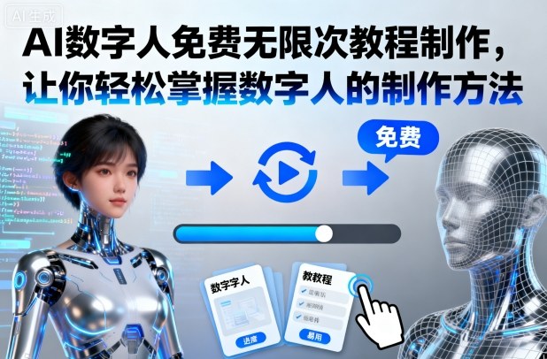 AI数字人免费无限次教程制作，让你轻松掌握数字人的制作方法-网创资源站