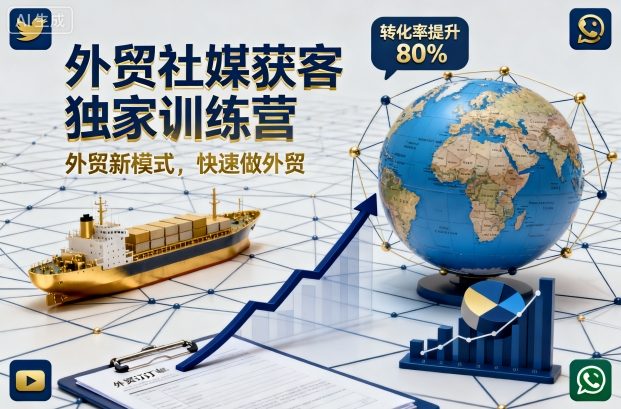 外贸社媒获客独家训练营，外贸新模式，快速做外贸(更新)-网创资源站