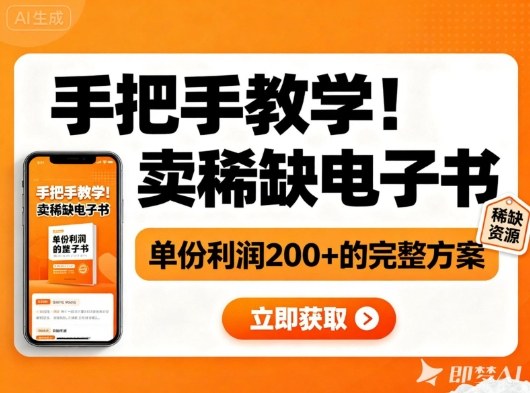 手把手教学！在小红书卖稀缺电子书，单份利润2张+的完整方案-网创资源站