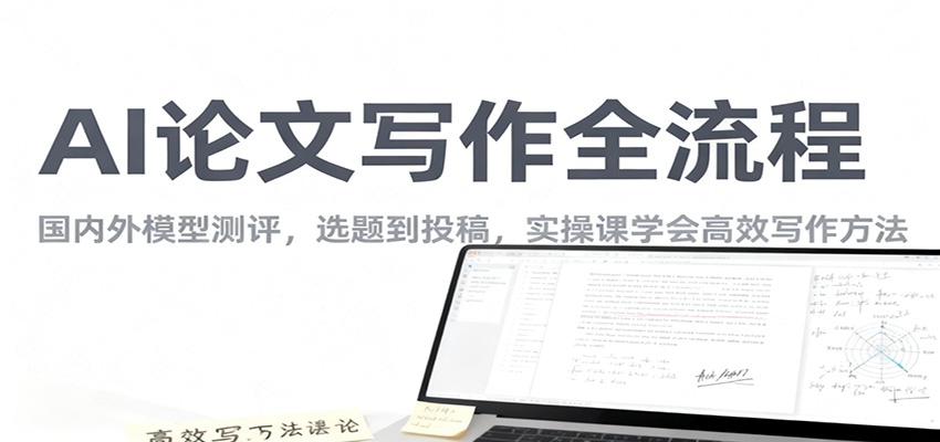 AI论文写作全流程，国内外模型测评，选题到投稿，实操课学高效写作方法-网创资源站