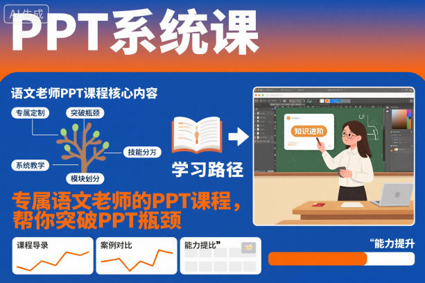 PPT系统课，专属语文老师的PPT课程，帮你突破PPT瓶颈-网创资源站