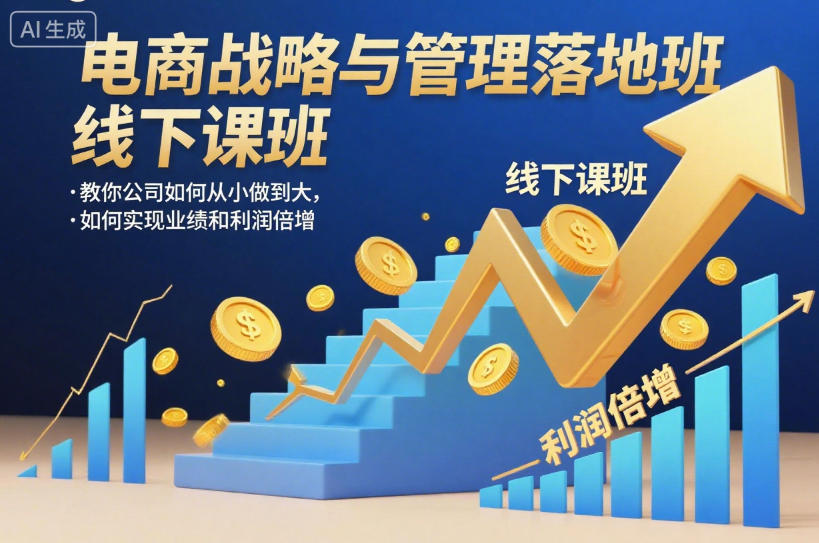 电商战略与管理落地班线下课，教你公司如何从小做到大，如何实现业绩和利润倍增【录音】-网创资源站