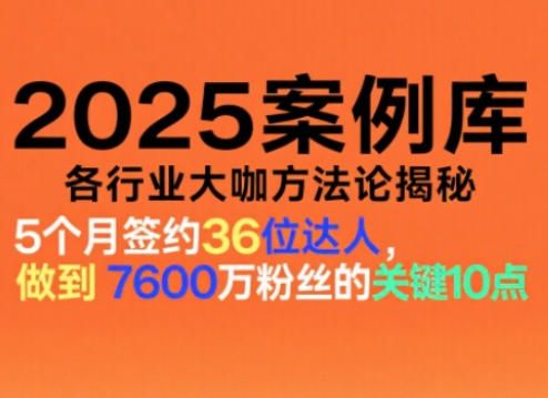 2025案例库，收录各行业大咖的方法论，各行业大咖方法论揭秘-网创资源站