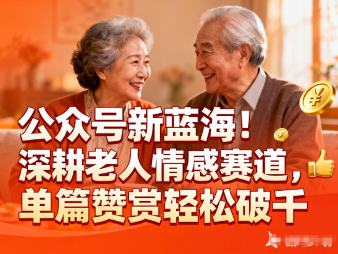 公众号新蓝海！深耕老人情感赛道，单篇赞赏轻松破1k-网创资源站