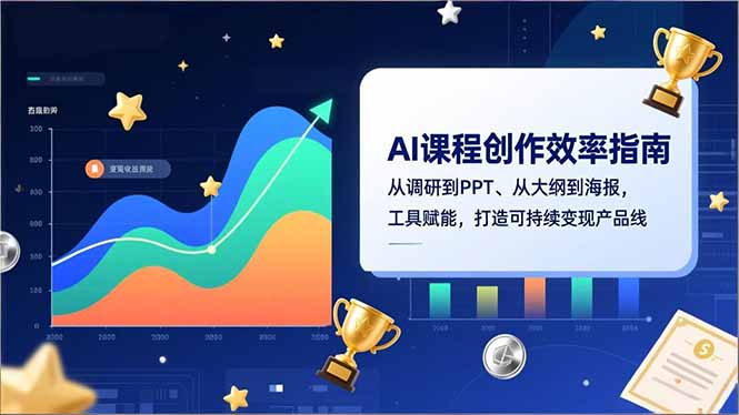AI课程创作效率指南，从调研到PPT、从大纲到海报，工具赋能，打造可持续变现产品线-网创资源站