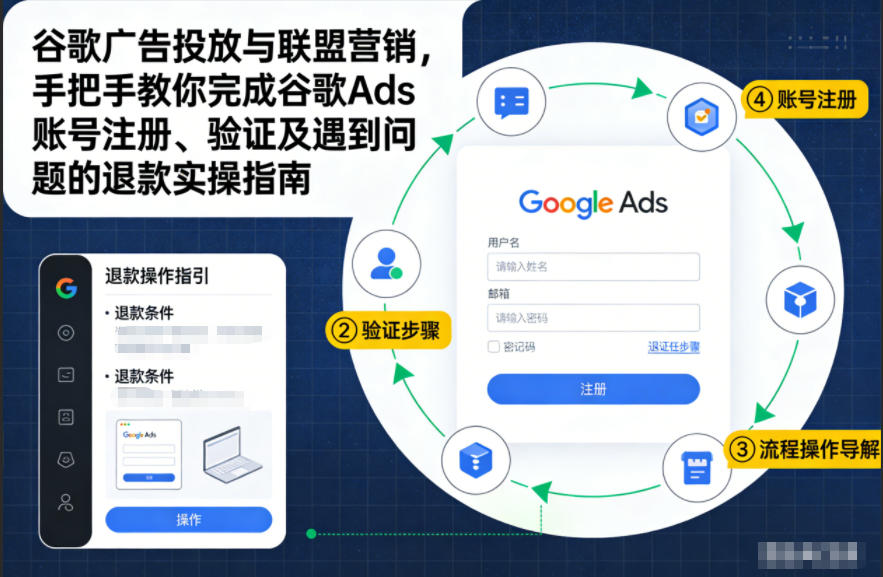 谷歌广告投放与联盟营销，手把手教你完成谷歌Ads账号注册、验证及遇到问题的退款实操指南-网创资源站
