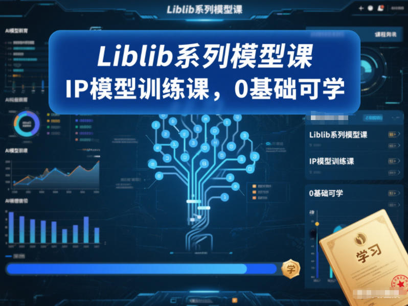Liblib系列模型课，IP模型训练课，0基础可学-网创资源站