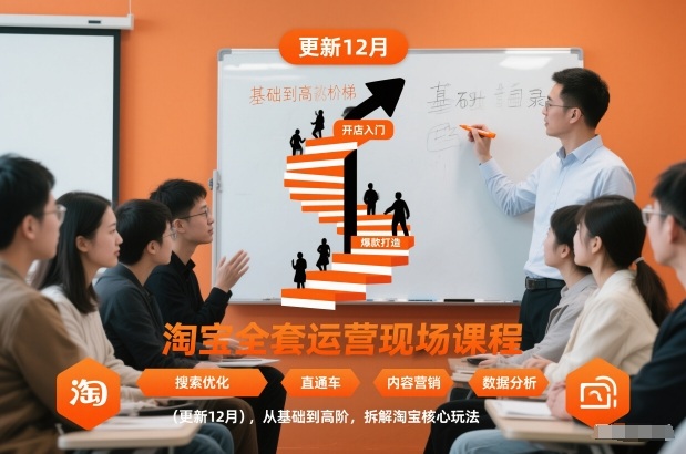 淘宝全套运营现场课程(更新12月)，从基础到高阶，拆解淘宝核心玩法-网创资源站