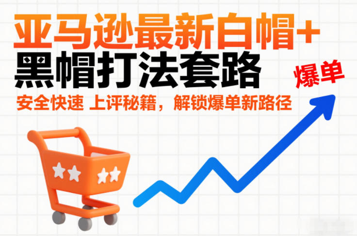 亚马逊最新白帽+黑帽打法套路，安全快速上评秘籍，解锁爆单新路径-网创资源站