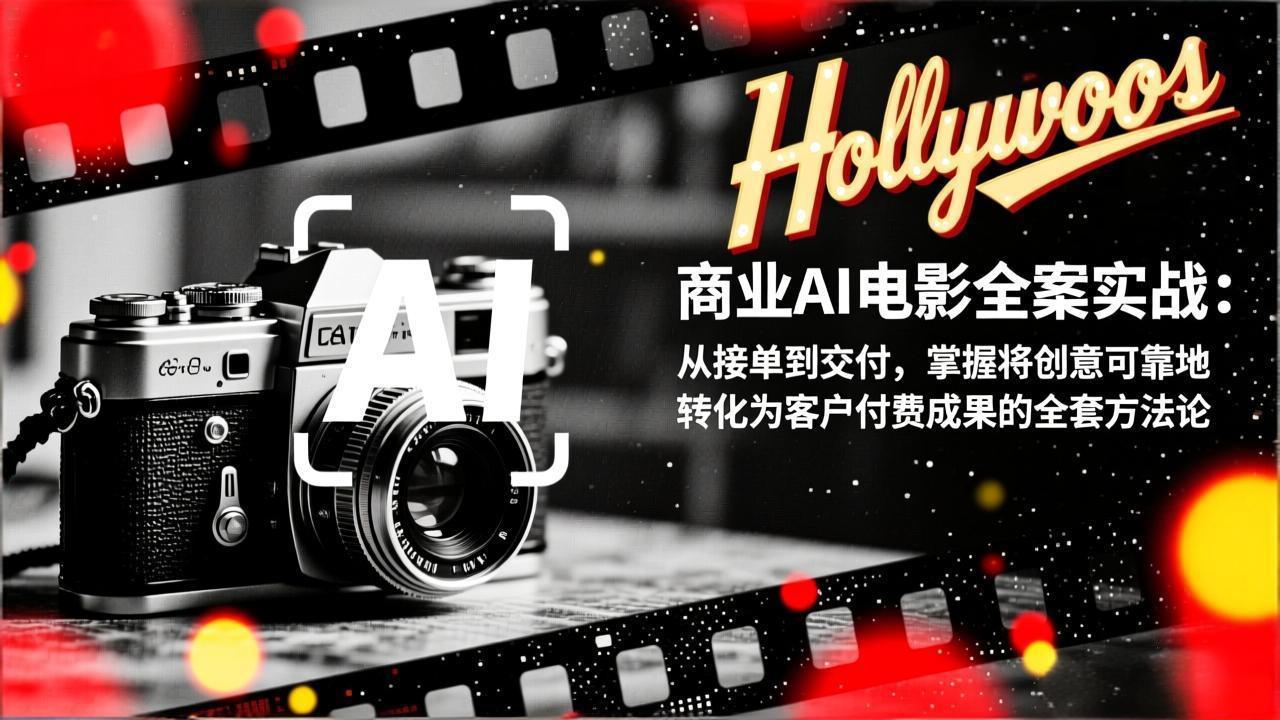 商业AI电影全案实战：从接单到交付，掌握将创意可靠地转化为客户付费成果的全套方法论-网创资源站