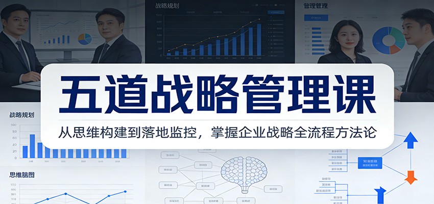 五道战略管理课：从思维构建到落地监控，掌握企业战略全流程方法论-网创资源站