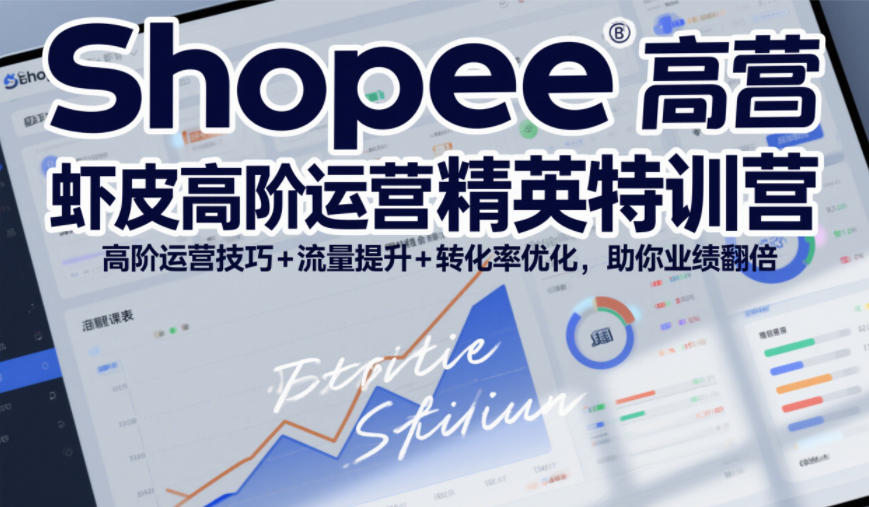 Shopee虾皮高阶运营精英特训营，高阶运营技巧+流量提升+转化率优化，助你业绩翻倍-网创资源站